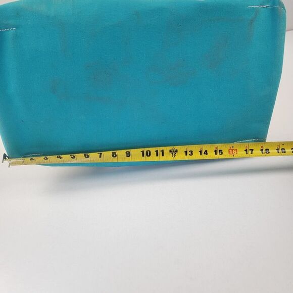 Vintage L.L. Bean Boat & Tote Canvas Blue Green Cream‎ Bag Large Top Handle - Picture 11 of 16